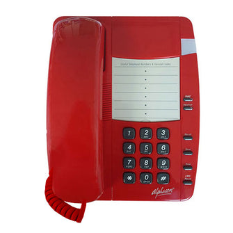 Alphacom NR200HP V2 Push-To-Talk Analogue Telephone - Red