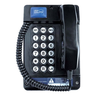 Gai-Tronics Auteldac 5 ATEX Approved Noise Cancelling Telephone (18 Button) - Curly Cord