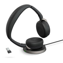 Jabra Evolve2 65 Flex USB-A MS Stereo Headset - Inc Wireless Charging Pad